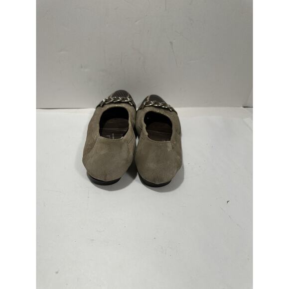 AGL Attilio Giusti Leombruni Cap Toe Ballet Flats Chain Detail Sz 37.5 - 7.5 US - Picture 7 of 11